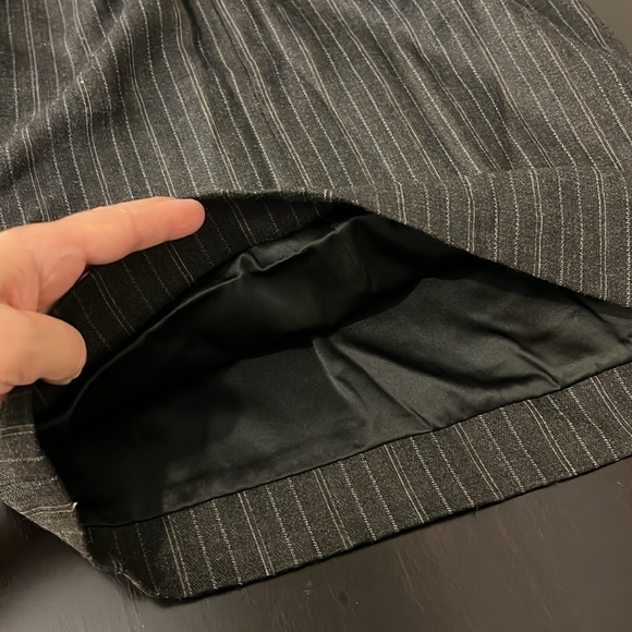 D&G Grey Pinstripe Gabardine Draped Detail Strapless Mini Dress size S-XS - Picture 15 of 16